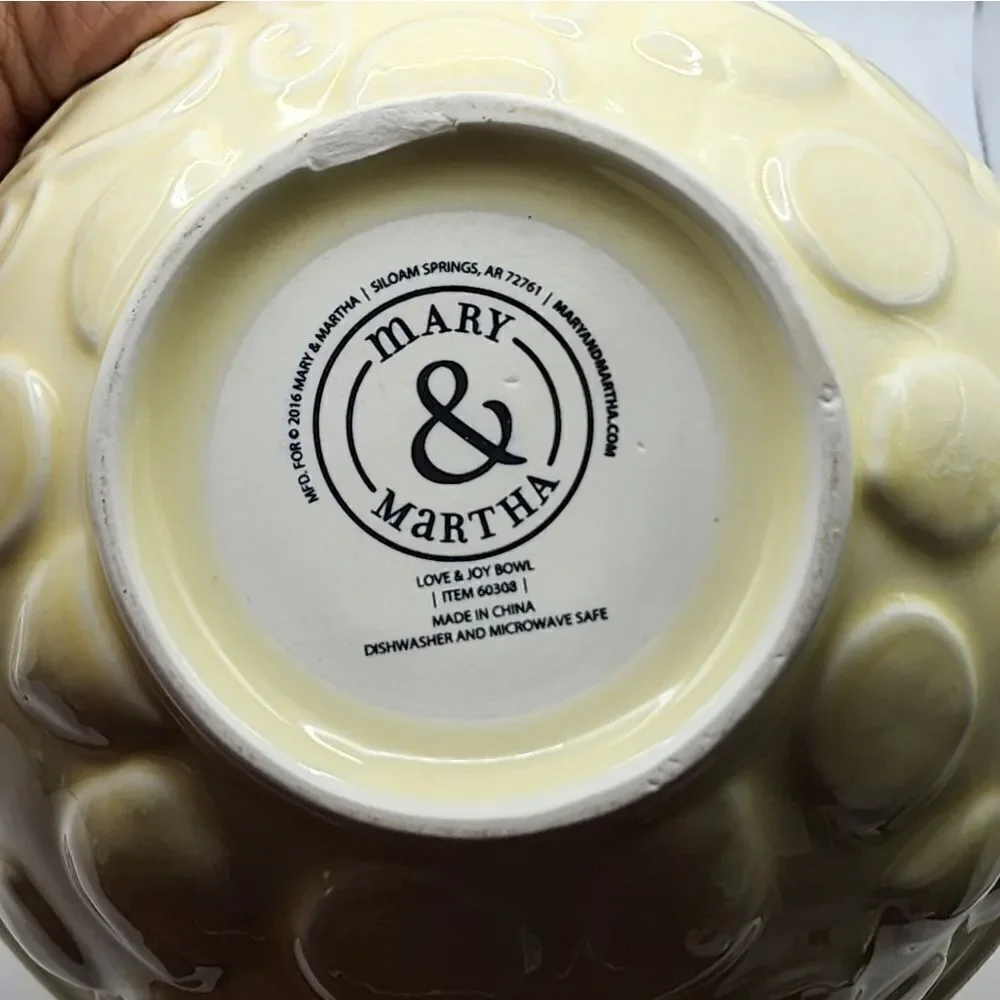 Mary & Martha Love And Joy Bowl NBR1C